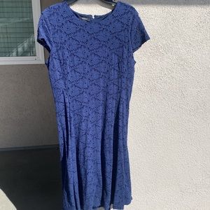 Alfani lace navy blue dress